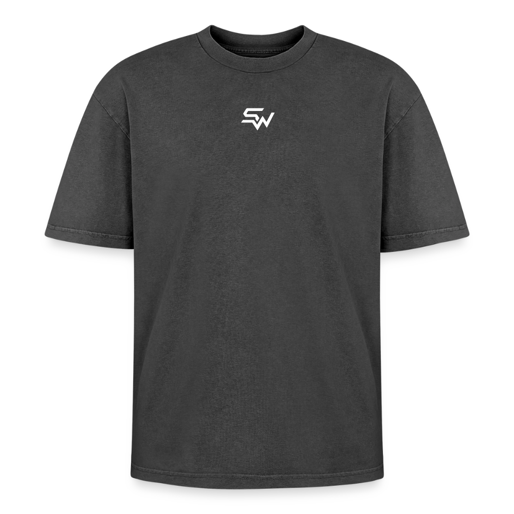 Oversized Unisex Premium Acid-Washed T-Shirt - Schwarz Acid Wash